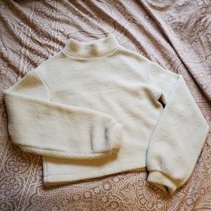 Fleece mockneck sweater